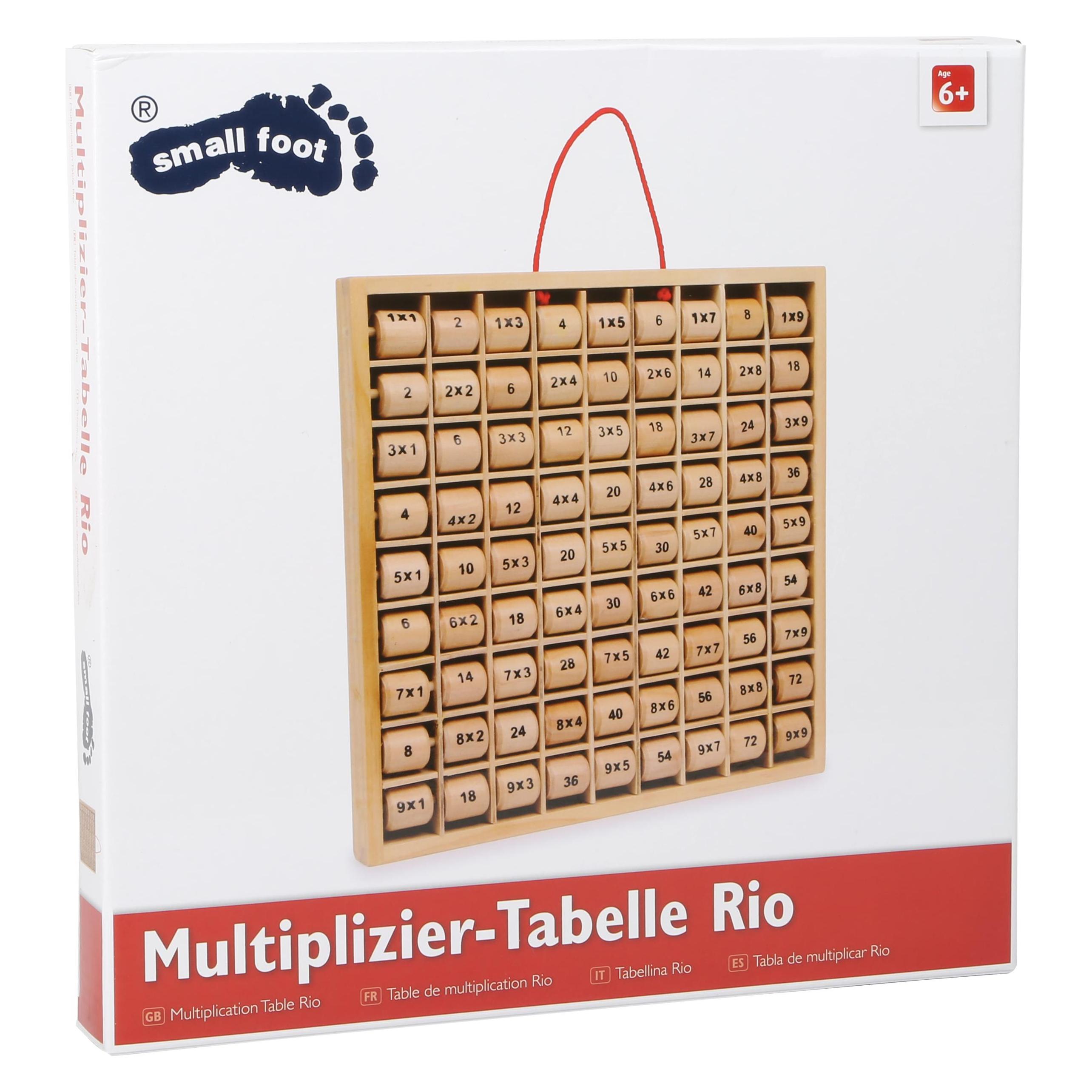 small foot Multiplizier-Tabelle Kleines 1x1 (Deutsch, Englisch, Französisch, Italienisch) (3459)
