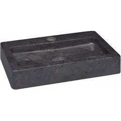 vidaXL Wandwaschbecken Schwarz 38x24x6,5 cm Marmor