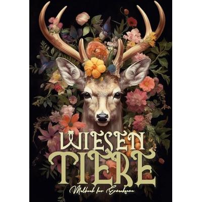 Wiesentiere Blumen und Tiere Graustufen Malbuch für Erwachsene, Taschenbuch von Musterstück Grafik, Epubli, 978-3-7575-4862-9