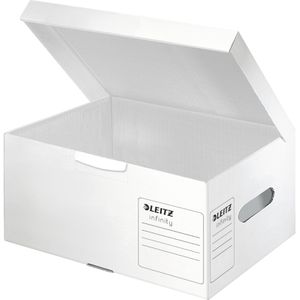 Leitz Archivcontainer 6105-00-00 Infinity S, für Akten, mit Klappdeckel, weiß, 10 Stück