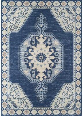 Momeni Anatolia Wool Blend Traditional Medallion Area Rug.