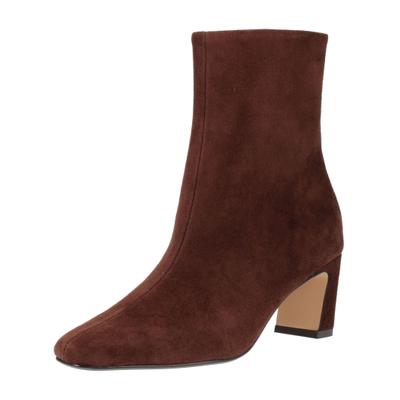 Stiefelette STEVE MADDEN "STEVE MADDEN Stiefelette Veloursleder", Damen, Gr. 37, Textil, braun, Veloursleder, Schuhe Stiefelette