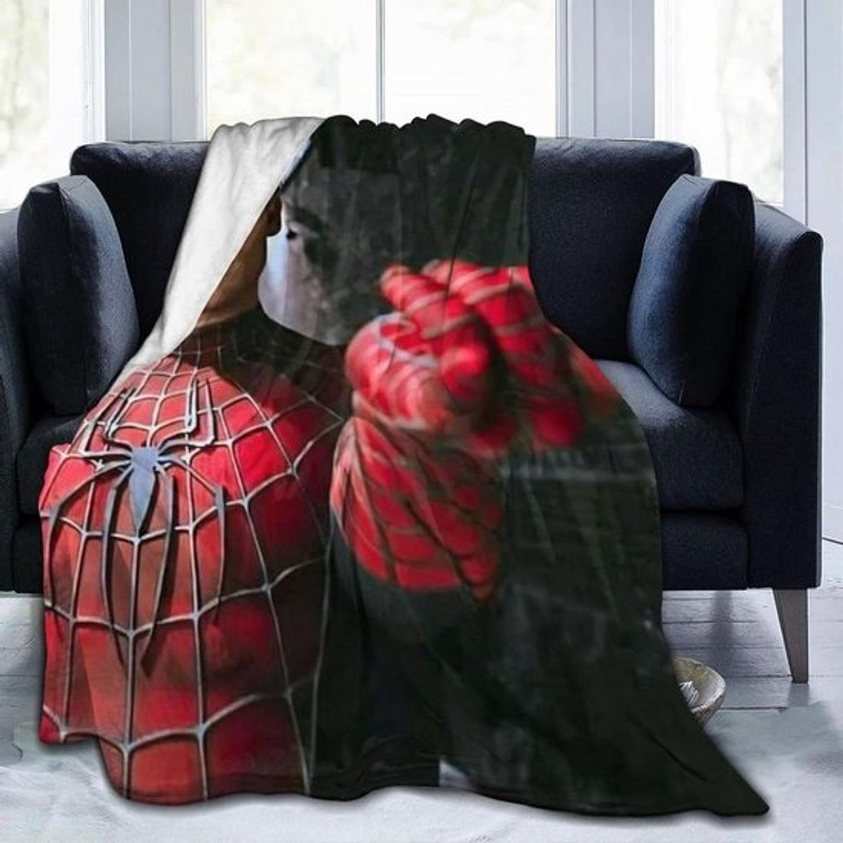 Multicolor Pluche Lam Decoratiedeken met 3D-printpatroon - 150 x 125 cm