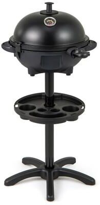 Costway Electric BBQ Grill 1200W Indoor Outdoor Grill with 2-Zone Non-Stick Grilling Plate-Black
