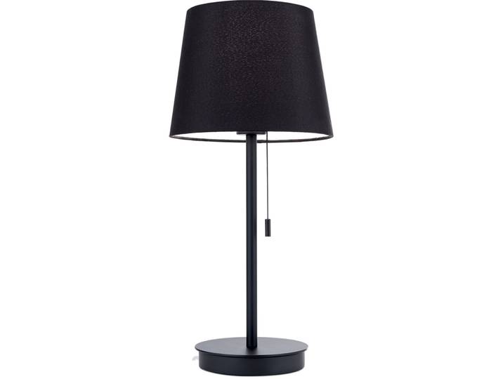 Tischlampe Ludwig schwarz Stahl/Leinen H 50 cm