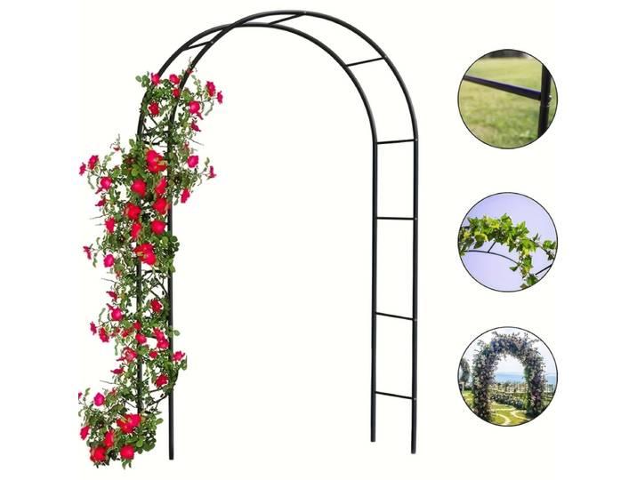Arche de jardin en métal avec cadre en acier rapide, arche de mariage, escalade de pelouse, style gothique, grande taille, 100 po, 1PC