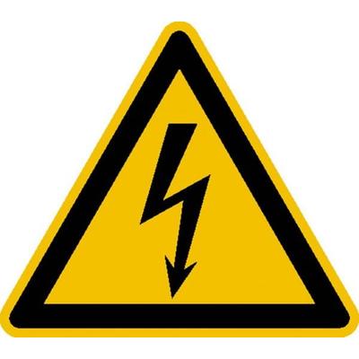 Warnschild Elektrische Spannung Aluminium 100mm ISO 7010 1St.