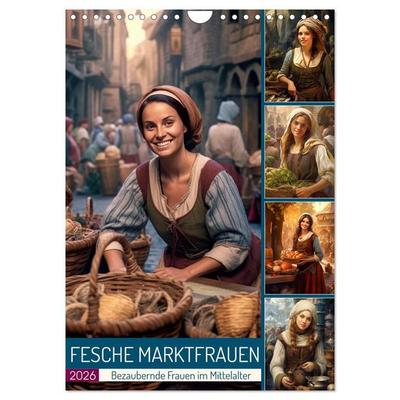 Fesche Marktfrauen (Wandkalender 2026 DIN A4 hoch), CALVENDO Monatskalender