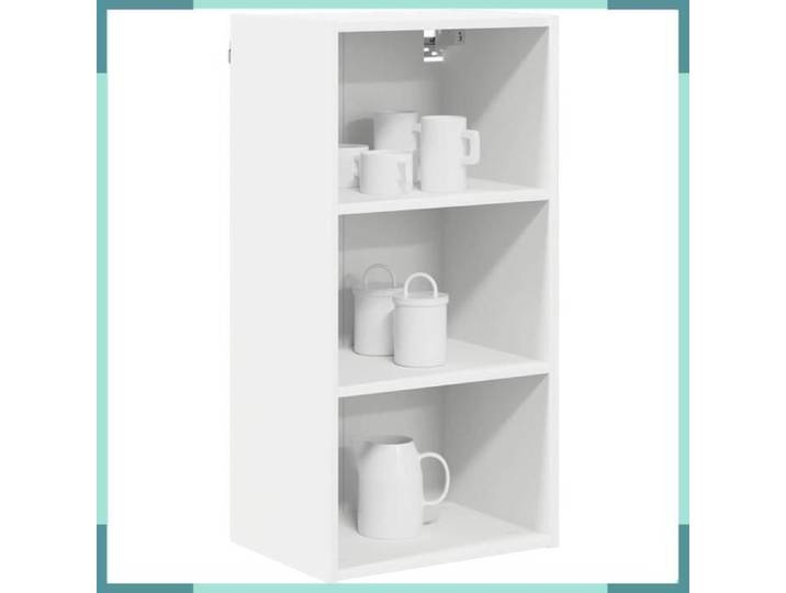 Armoire suspendue - 884442 - Blanc - 40 x 29 5 x 80 cm - Bois d'ingénierie