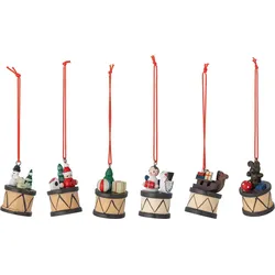Bertie Christbaumschmuck 5,5 cm, rot, 6 St.