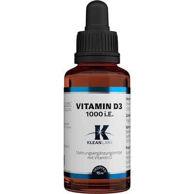 Vitamin D3 1000 I.e. pro Tropfen Klean Labs 15 ml