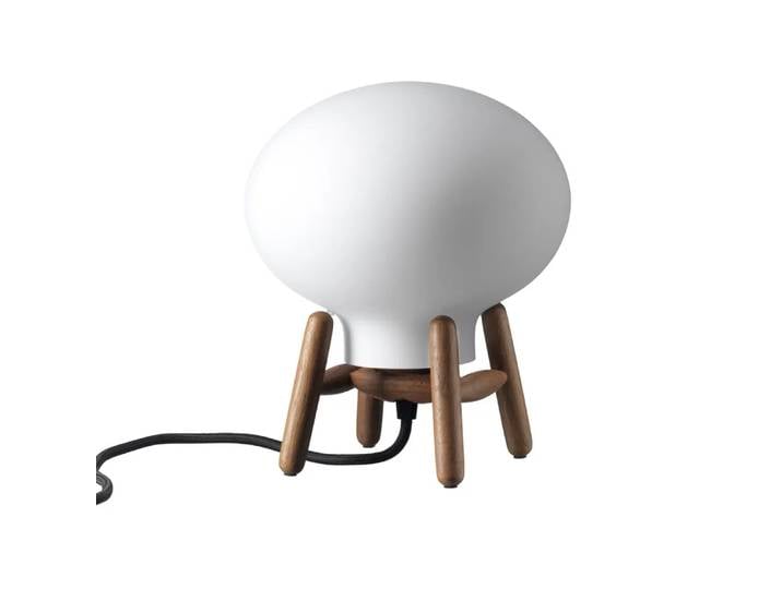 FDB Møbler Lampe de table U6 Hiti Mini Opal glass-walnut nature lacquered