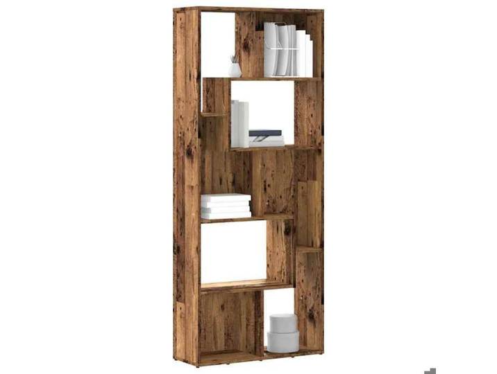 Bibliothèque vieux bois 67x24x161 cm bois d'ingénierie étagère à livres support à livres étagère de rangement 856014