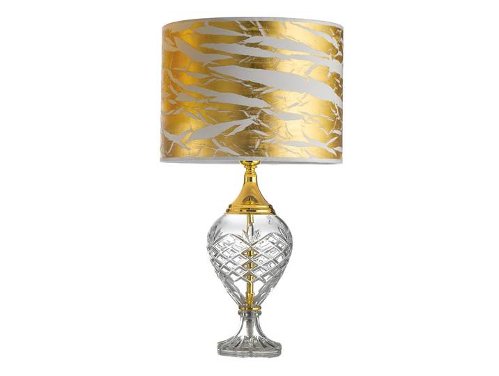 Cremasco Tischlampe Belle Epoque, klar / transparent, für Wohn- / Esszimmer, Glas