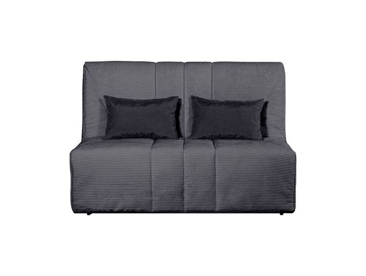 Banquette-lit BZ CARESSE tissu velours charbon