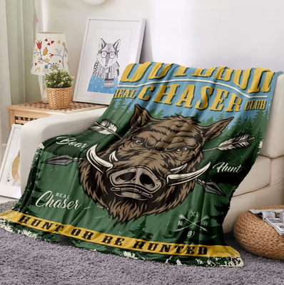 Inspire Curations American Retro Landscape Flannel Throw Blanket gt 1095 75x90cm(2.5x3ft