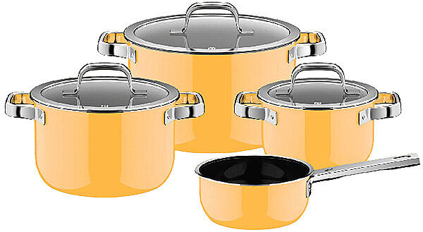 WMF Kochtopf Set 4tlg. FUSIONTEC MINERLA PRO Mango Yellow gelb EG