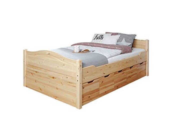 TiCAA Einzelbett Leni 120x200 Kiefer Natur