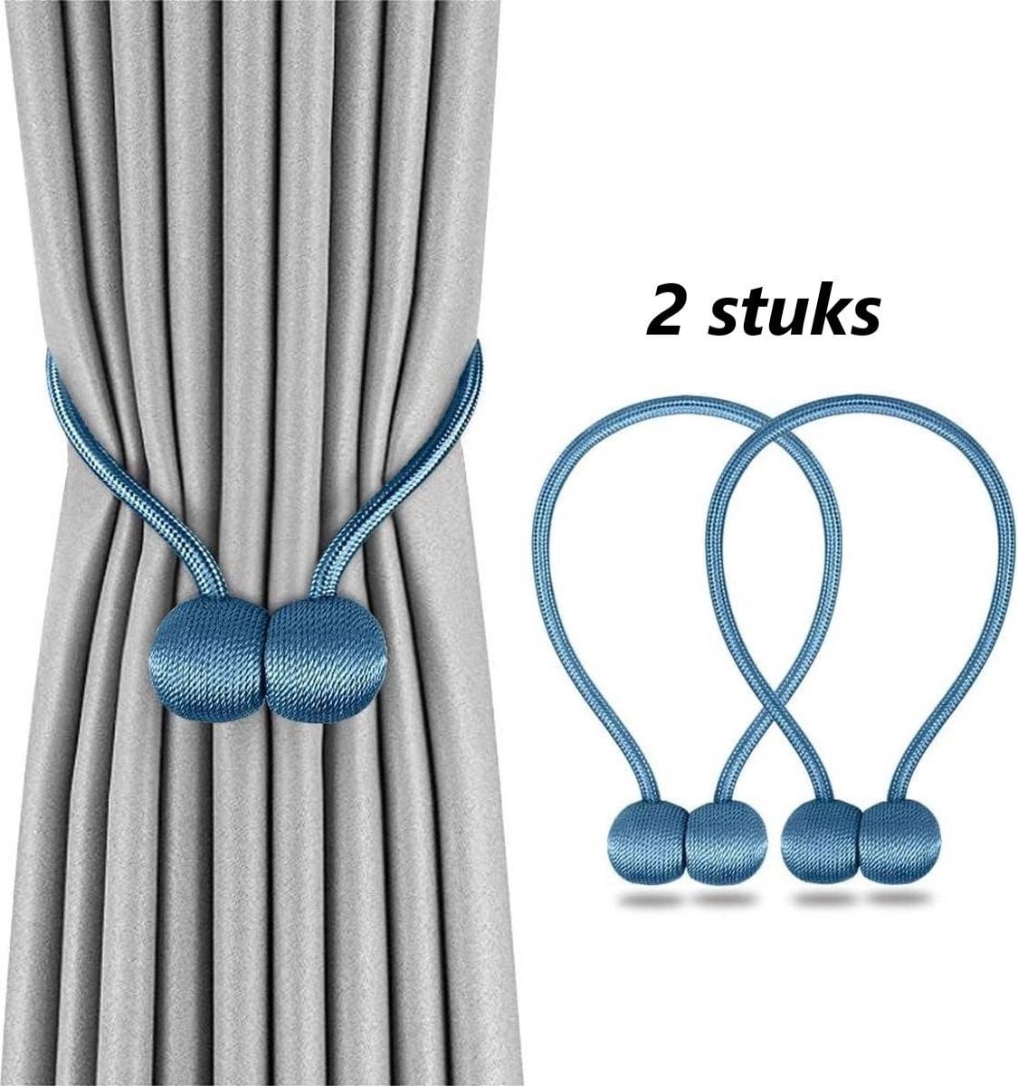 Set van 2 Luxe Magnetische Gordijnhouders Embrasse - Blauw