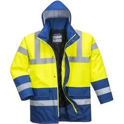 Warnschutz Winterjacke "S466" Kontrast Traffic - S - gelb/royal