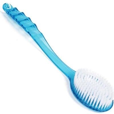 Uplifted Goods Extended Reach Dual Texture Back And Body Scrubber blue