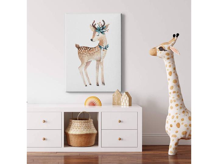 Impression sur toile Fawn 50 x 70cm Marron