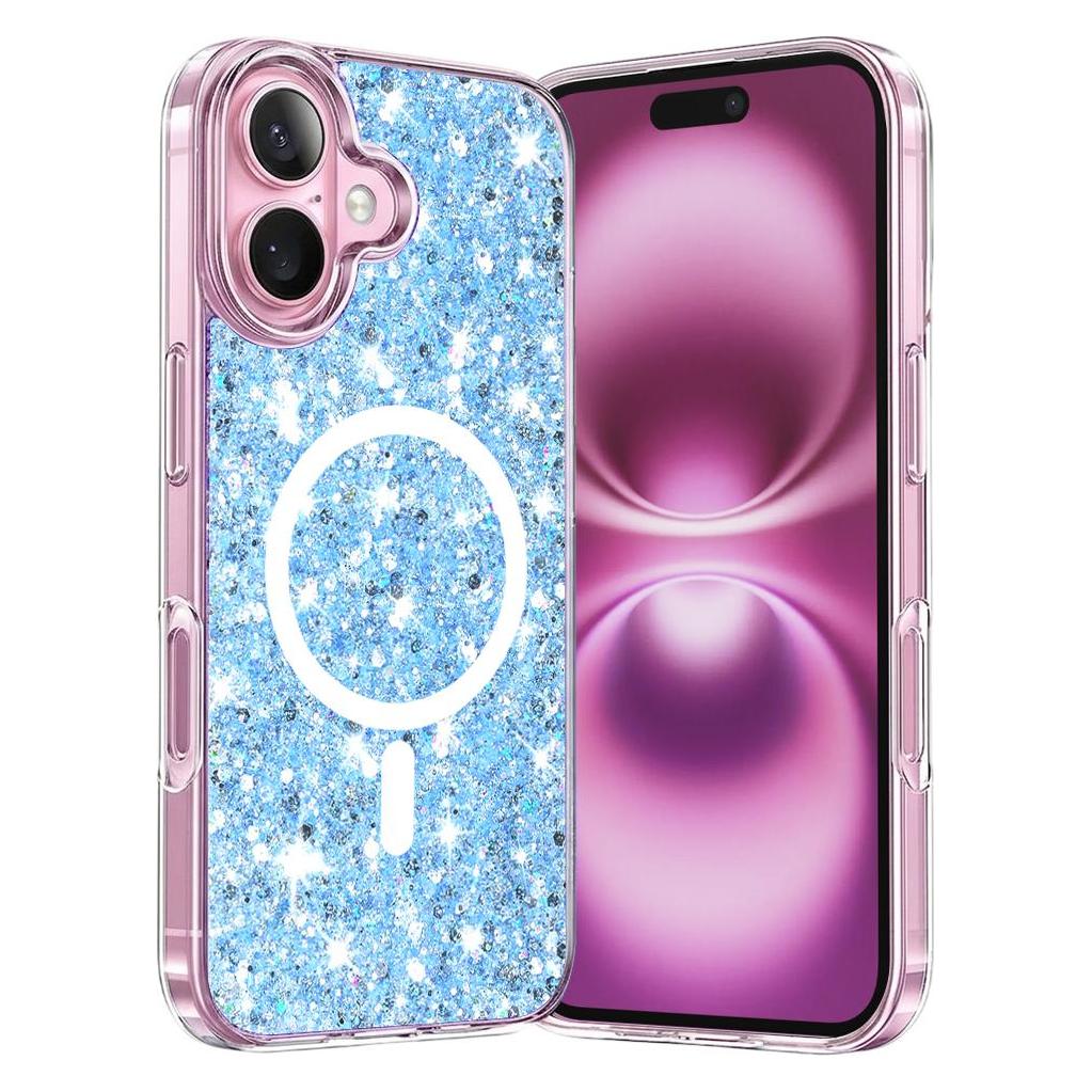 Techsuit - Sparkly Glitter MagSafe - iPhone 16 Plus - Blue (Apple iPhone 16 Plus) (56356037)