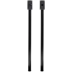 Securit® Pfosten aus Edelstahl mit schwarzer Hammerschlaglackierung, 2er Set, Kabel inkludiert 112x6x6cm | 5kg