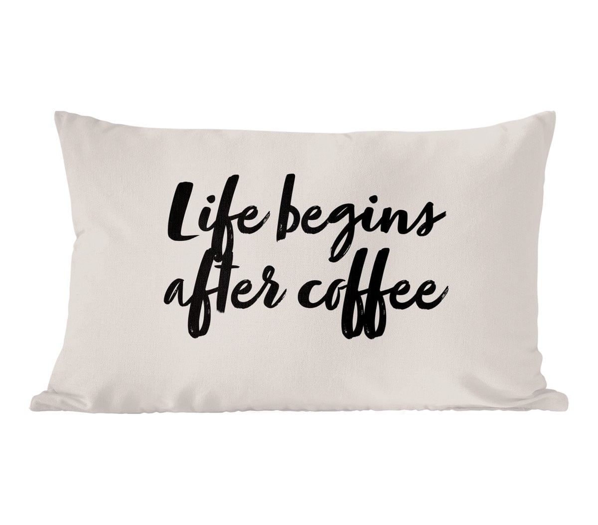 Sierkussen Life begins after coffee - 60 x 40 cm