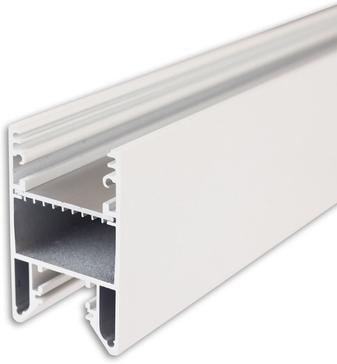 Isoled Led Leuchtenprofil Halon Aluminium Weiß Ral 9003, 200cm, Kühlstreifen Schiebbar