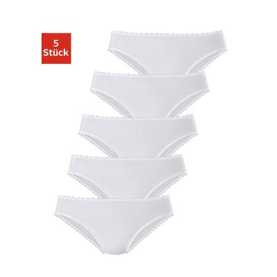 Jazz-Pants Slips, Damen, Gr. 36, Microfaser, weiß, Microfaser, Obermaterial: 92% Polyamid, 8% Elasthan, PETITE FLEUR BY LASCANA, unifarben, körpernah, Unterhosen, aus weicher Microfaser