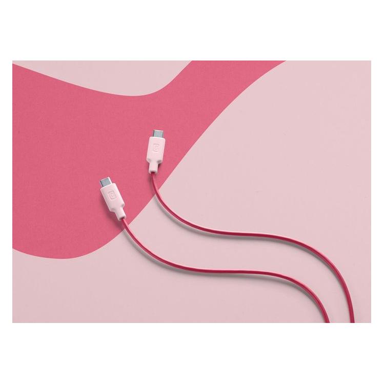 Cellularline Stylecolor Cable 100cm - USB-C to USB-C (1 m, USB 3.2 Gen 1, 60 W) (USBDATAC2CSMARTP)
