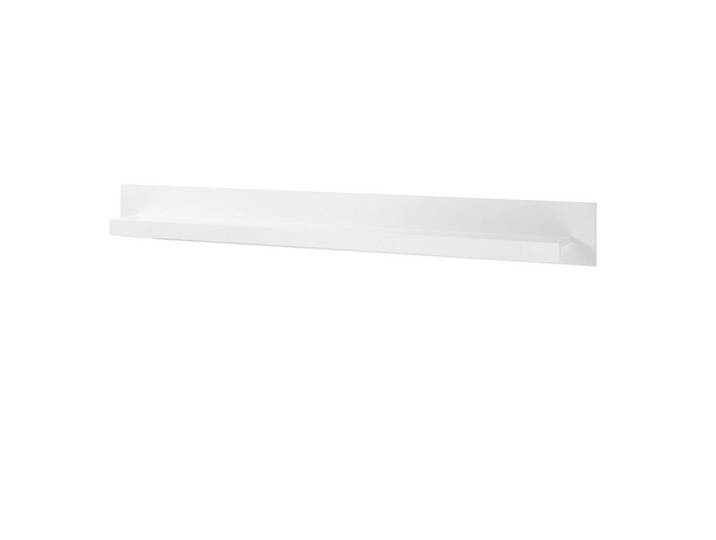 Furn.Design Wandboard weiß Hochglanz, Wandregal 198 x 21 cm Ladis, Weiß Hochglanz, Nachbildung, 198x20x21 cm, Wohnzimmer, Regale, Wandboards