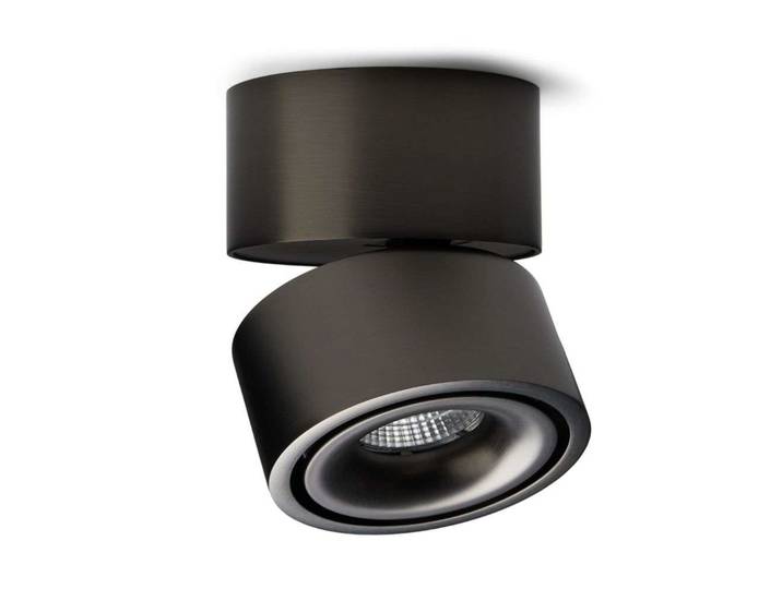Easy W100 LED Spot monté en surface 2700K Titane - Antidark - Salon / séjour - Aluminium