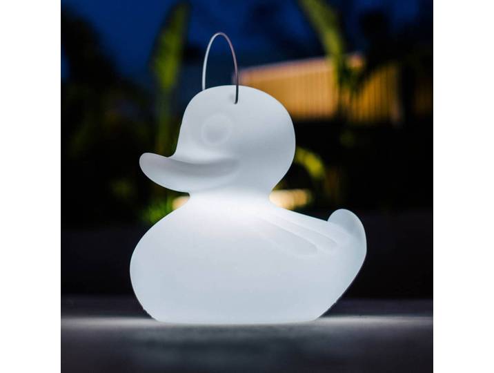 Goodnight Light LED-Designleuchte DUCK-DUCK XL für außen in Weiß DUCK-DUCK, dimmbar, weiß / opal, Kunststoff, Design