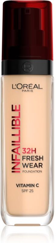 L’Oréal Paris Infaillible 32H Fresh Wear langlebiges Flüssig Make-up Farbton 100 Warm Doré 30 ml