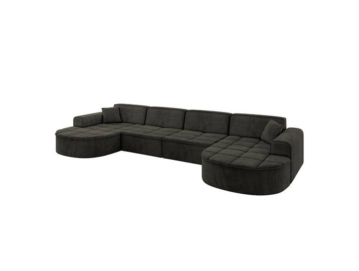WOHNLANDSCHAFT TARO-U2 - 388x171x79,5 cm Schwarz