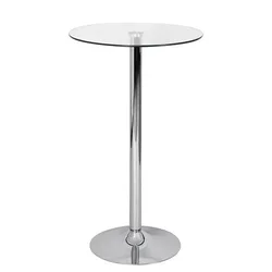 Amstyle Stehtisch silber 60/60/105 cm silber, 105x60 cm