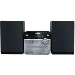 Blaupunkt Micro system MS12BT (Bluetooth, CD Player, WLAN, 2x 5 W), Stereoanlage, Schwarz, Silber
