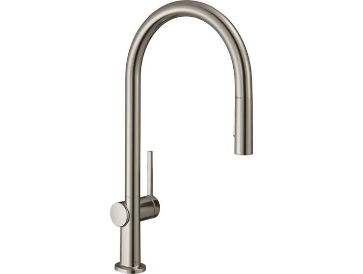 Talis M54 Mitigeur de cuisine 210, avec douchette extractible 2 jets, Aspect acier inox (72800800)