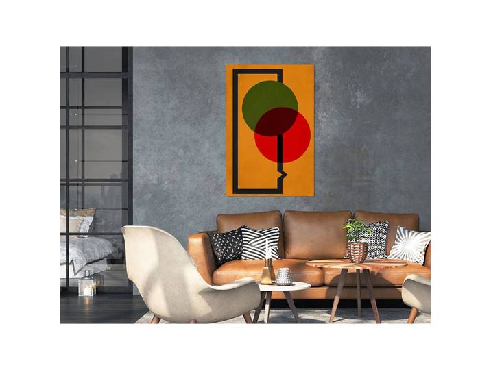 Tableau déco Wheel Composition Lin Orange 40 x 60cm
