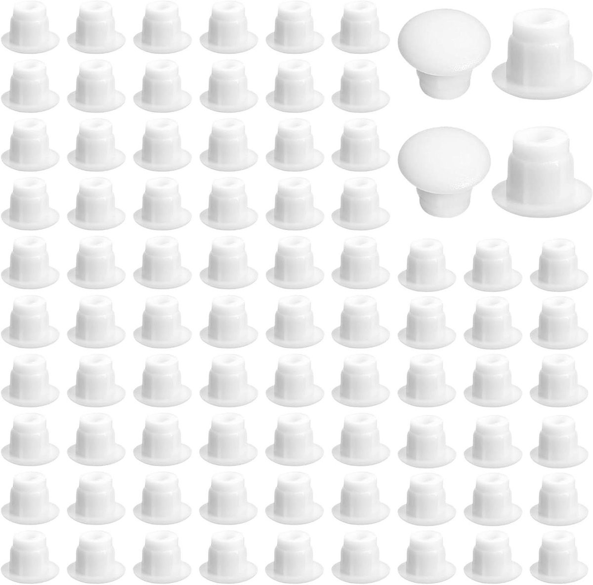 Wit Afdekdoppen voor boorgaten - Gatstoppers blinddoppen - 5 mm