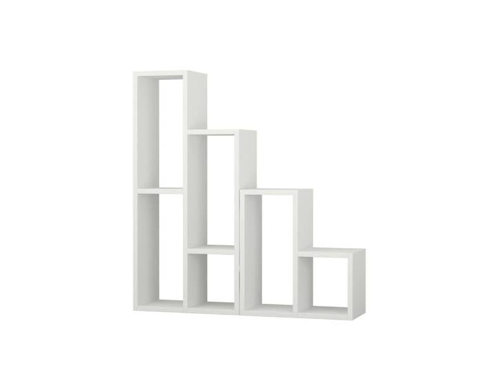 Etagère escalier blanche 6 niches