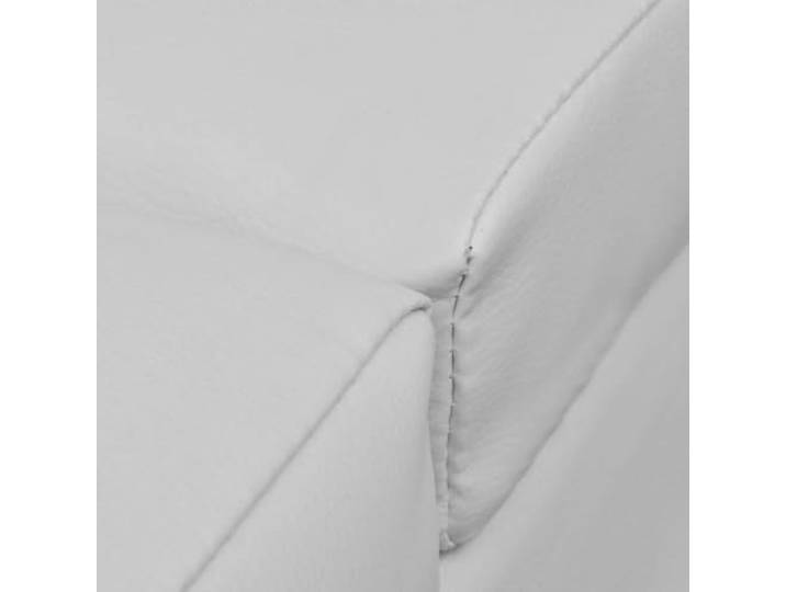 Chaiselongue Weiß aus Kunstleder mit Stahlfüßen Vollständig gepolstert, ergonomische Form, stabile Konstruktion, belastbar bis 110 kg, modernes Design