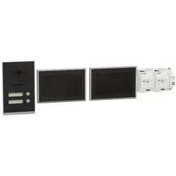 Ritto RGE2094250 Listo Video Zweifamilienhaus-Set TwinBus IP, Anthrazitgrau, UP