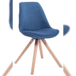 CLP Besucherstuhl Toulouse Stoff Square blau/natura