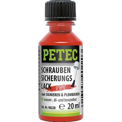 PETEC Plombe, Versiegelung Schraubensicherungslack rot (20 ml) 90220
