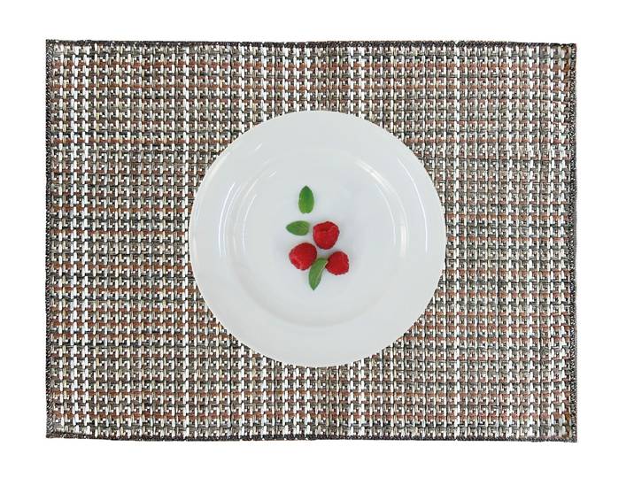 Platzset APELT Cona , braun (mokka, orange), B:35cm L:48cm, Obermaterial: 90% Polypropylen, 10% Polyester, Platzsets, Platzset, mit Kettelrand