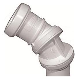 Purus Jotiflex Pp Bøjn. 50 MM - 0-90gr. M/1 Mf. Hvid (186193-350)