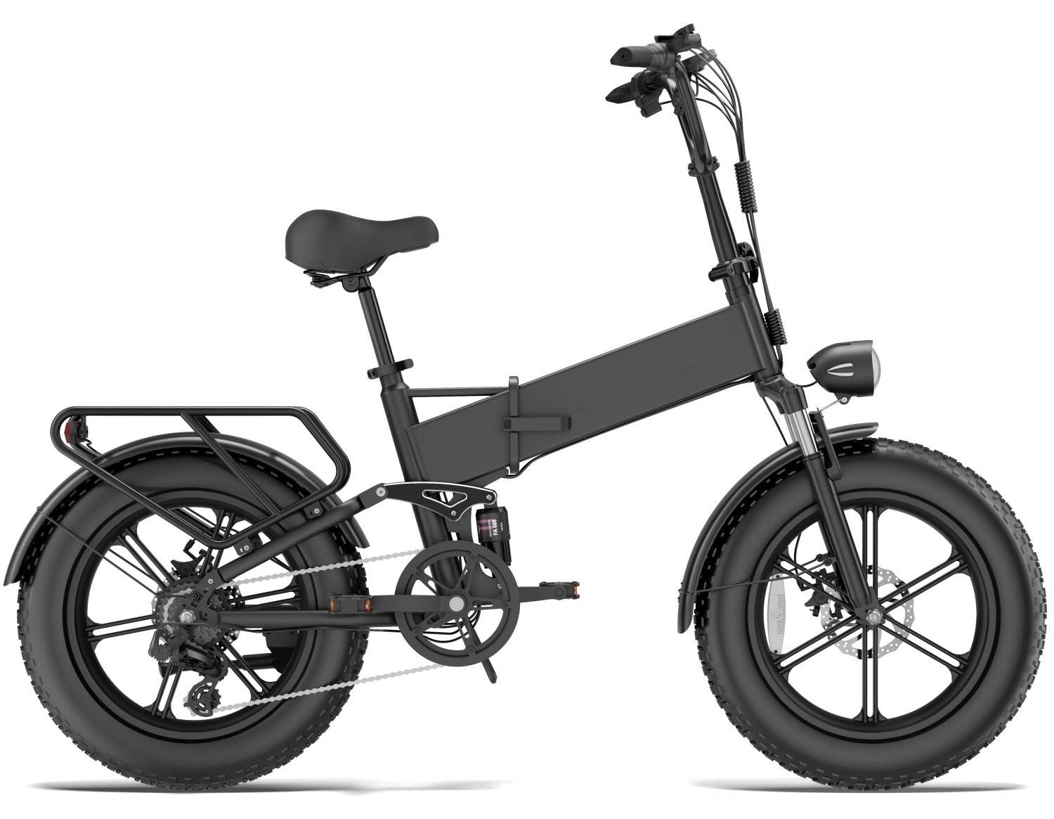 Elektrisches Fahrrad | URLIFE | T5 | 48V13Ah 20" Scheibenbremse eBike - Schwarz